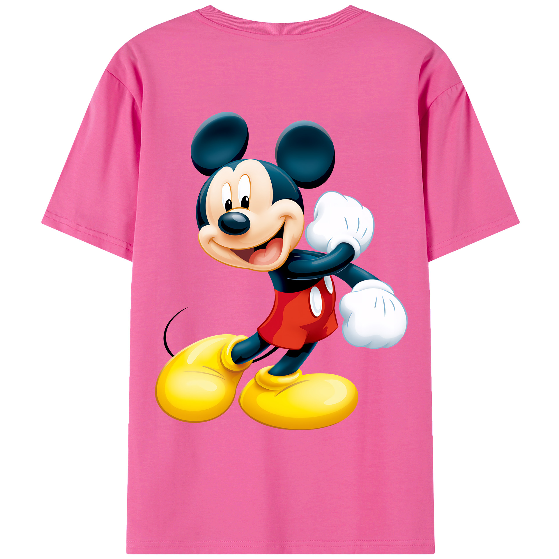 ミッキーマウス Mickey Mouse レディース半袖Tシャツ(バックプリント)